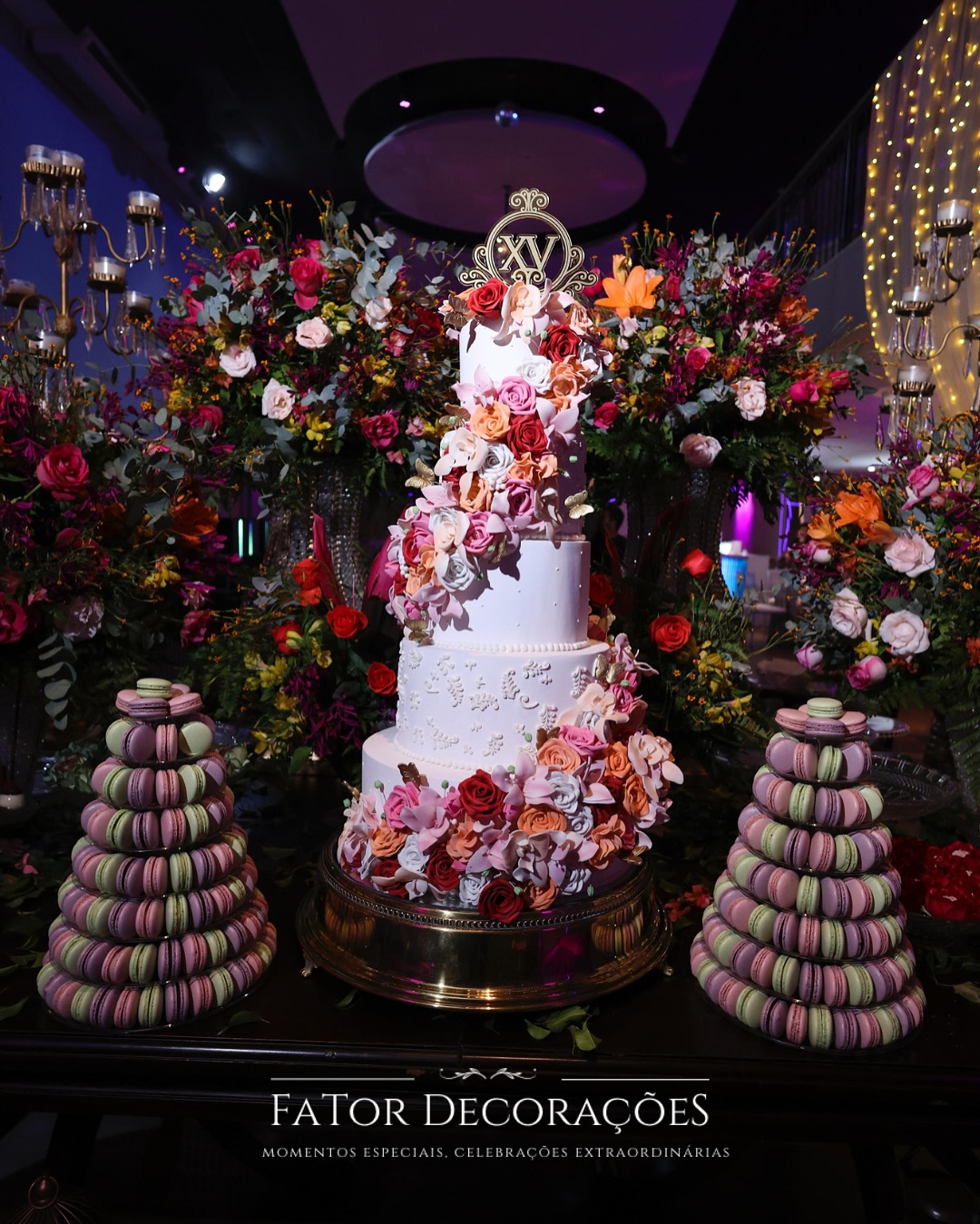 Bolo de debutante, Composição floral autoral